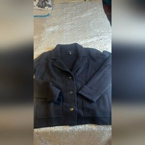 Adrian Vittadini Black Button-down Sweater
